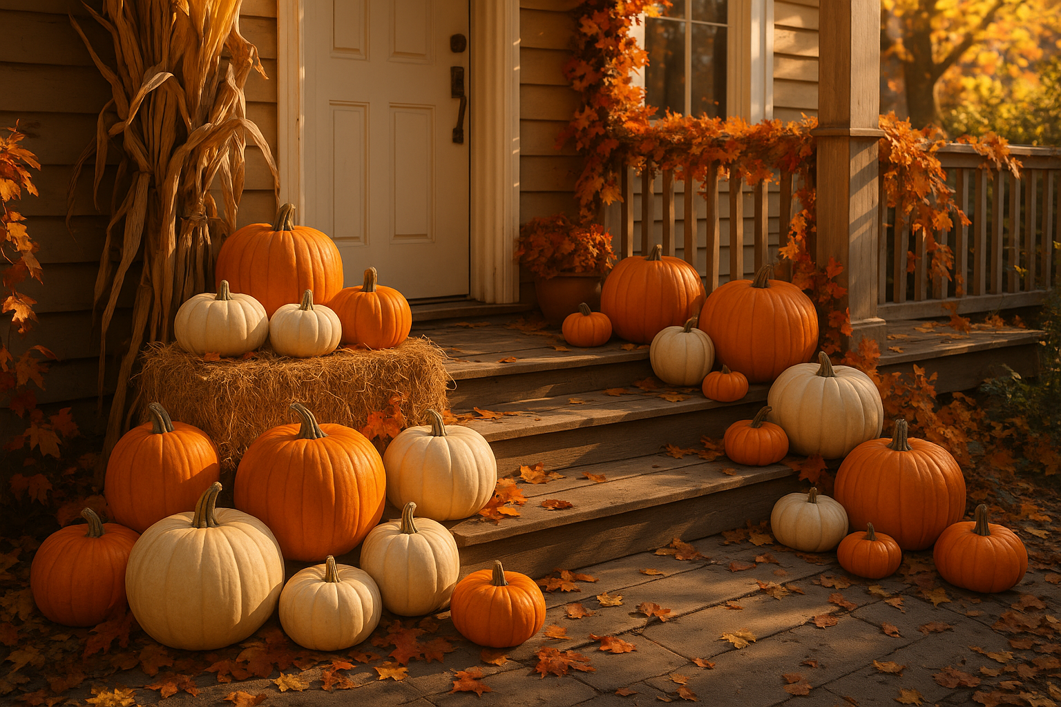 porch pumpkins